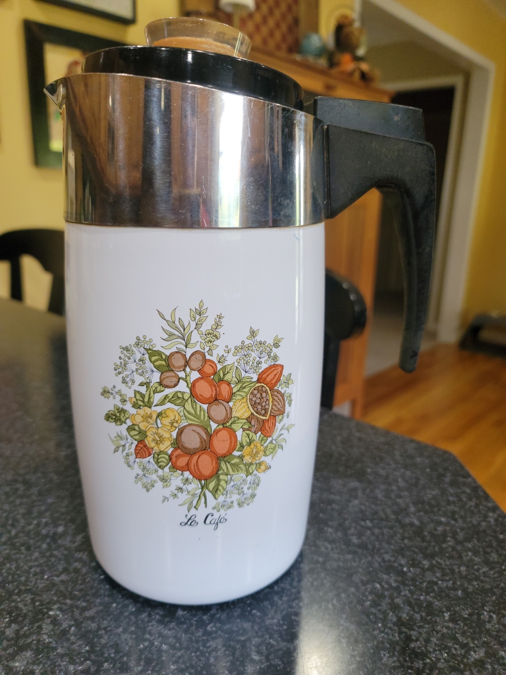 Corning Ware "Le Café" coffee percolator Spice Of Life No Cord